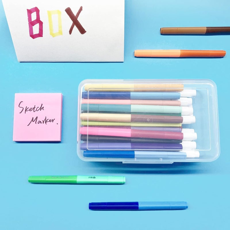 Ykimok Large Capacity Clear Pencil Case, Plastic Pencil Boxes Stackable Design, Supply Boxes for Kids Boys School Classroom,1 Pack - Image 5